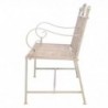 ZHI Banc de jardin 115 cm Acier Blanc vintage