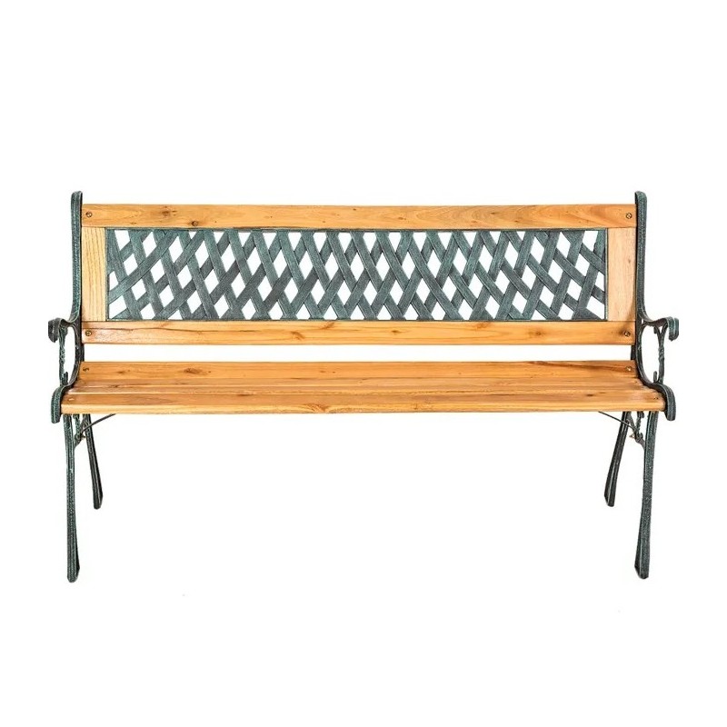 TECTAKE Banc de jardin TAMARA 2 places 128 x 51 x 73 cm