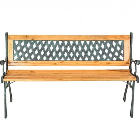 TECTAKE Banc de jardin TAMARA 2 places 128 x 51 x 73 cm