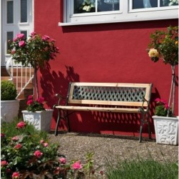 TECTAKE Banc de jardin TAMARA 2 places 128 x 51 x 73 cm