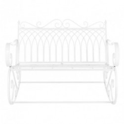 Banc à Bascule Greenough Vintage Métal 85 x 113 x 95 cm Blanc