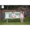 Banc coloris vert en acier Louisiane - 150 x 72 x 8 cm