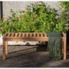 Banc de jardin 2 places 120x45x44 cm en teck naturel