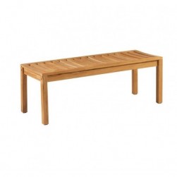 Banc de jardin 2 places 120x45x44 cm en teck naturel