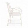 Banc de jardin 2 places 115x60x92 cm en fer blanc