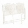 Banc de jardin 2 places 115x60x92 cm en fer blanc