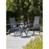 Mobilier de jardin RADSTRUP table + 2 MELLBY chaises noir