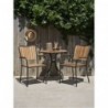 Ensembles de jardin BASTRUP table + 2 BASTRUP chaises acacia/noir