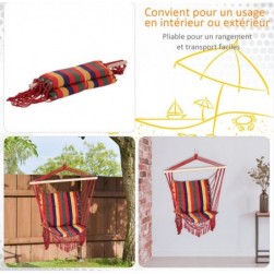 Chaise suspendue hamac de voyage respirant portable,coton polyester