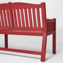 PÄRONHOLMEN Banquette, extérieur, rouge,Banc de Jardin