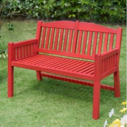 PÄRONHOLMEN Banquette, extérieur, rouge,Banc de Jardin