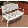 Blanc Banc de jardin en aluminium 102 cm