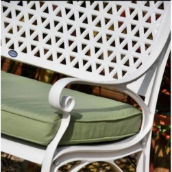 Blanc Banc de jardin en aluminium 102 cm