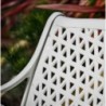 Blanc Banc de jardin en aluminium 102 cm