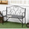 Banc de Jardin 2 Places terrasse Patio en Acier Style Romantique