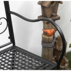 Banc de Jardin 2 Places terrasse Patio en Acier Style Romantique