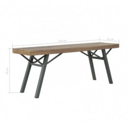 Banc de jardin 120 cm Bois d'acacia solide