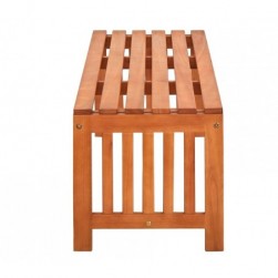 Banc de jardin 130 cm Bois d'eucalyptus solide