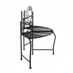 Banc tour d'arbre 150 cm Noir Acier