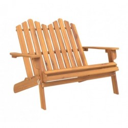 Banc de jardin Adirondack 126 cm bois massif d'acacia