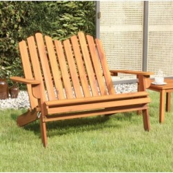 Banc de jardin Adirondack 126 cm bois massif d'acacia