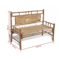 Banc de jardin 120 cm Bambou