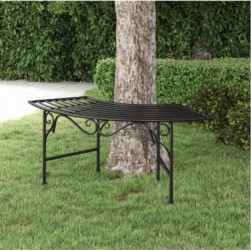 Banc tour d'arbre 113 cm Noir Acier