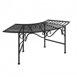 Banc tour d'arbre 113 cm Noir Acier