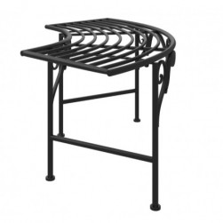 Banc tour d'arbre 113 cm Noir Acier