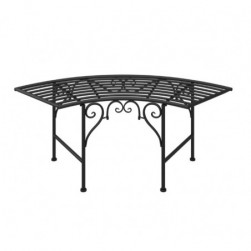 Banc tour d'arbre 113 cm Noir Acier