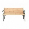 Banc de jardin 123 cm fonte et bois de sapin massif