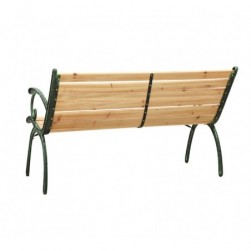 Banc de jardin 123 cm fonte et bois de sapin massif