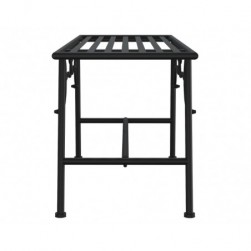 Banc tour d'arbre 110 cm Noir Acier