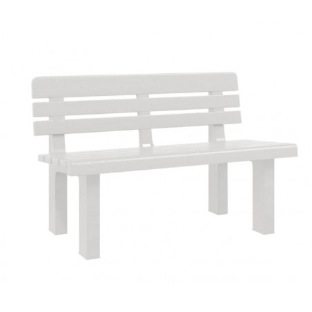 Banc de jardin blanc 110x52x71 cm polypropylène