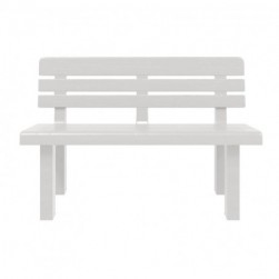 Banc de jardin blanc 110x52x71 cm polypropylène