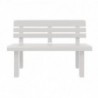 Banc de jardin blanc 110x52x71 cm polypropylène