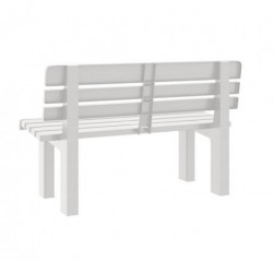 Banc de jardin blanc 110x52x71 cm polypropylène