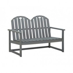 Banc de jardin Gris 110 cm Bois d'acacia solide