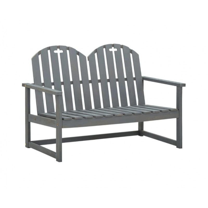 Banc de jardin Gris 110 cm Bois d'acacia solide