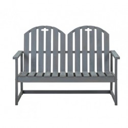 Banc de jardin Gris 110 cm Bois d'acacia solide