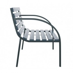 Banc de jardin 120 cm Gris Bois 2 options disponibles