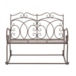 Banc de jardin 104 cm Fer Marron antique