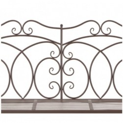 Banc de jardin 104 cm Fer Marron antique