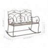 Banc de jardin 104 cm Fer Marron antique