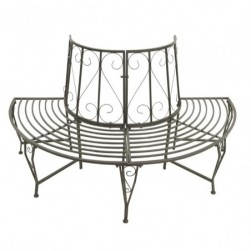 Banc d'arbre de jardin Demi-rond 160 cm Acier