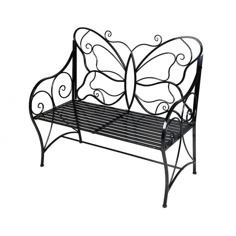 Banc de Jardin Fer Forgé, Chaise À La Forme De Papillon