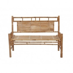 Banc de jardin avec coussin 120 cm Bambou mobilier d'extérieur