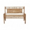 Banc de jardin avec coussin 120 cm Bambou mobilier d'extérieur