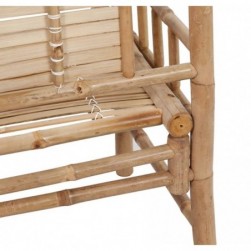 Banc de jardin avec coussin 120 cm Bambou mobilier d'extérieur