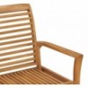 Banc de jardin avec coussin bleu 112 cm Bois de teck massif